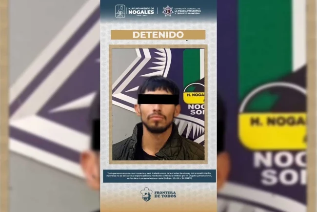 Arrestan a sujeto buscado por la justicia tras falta administrativa en vía pública