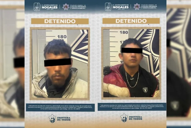 Sorprenden a sujetos con cable y herramienta tras reporte al 911