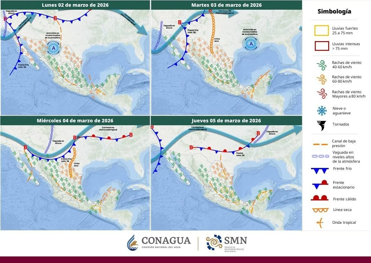 Alertan por nuevo sistema invernal y posibles tormentas aisladas