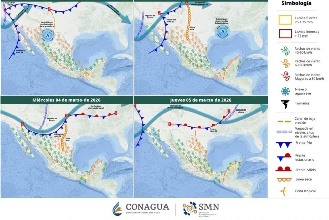 Alertan por nuevo sistema invernal y posibles tormentas aisladas