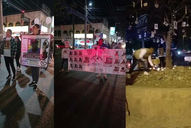 Con marcha y vigilia, Buscadoras de la Frontera alzan la voz por sus desaparecidos