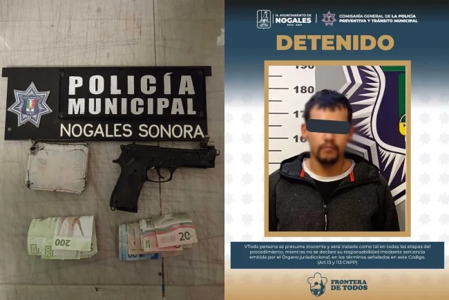 Capturan a hombre acusado de robo con violencia en gasera de Nogales