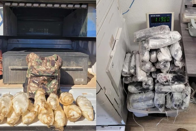 Aseguran cargamento de metanfetamina y detienen a sospechosos en frontera