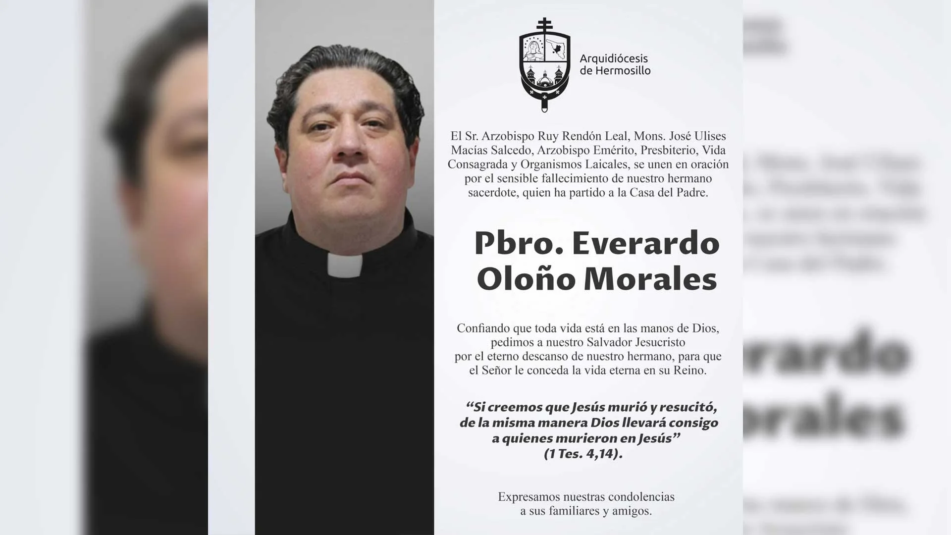 Luto en la Iglesia: despiden al Padre Everardo Oloño Morales