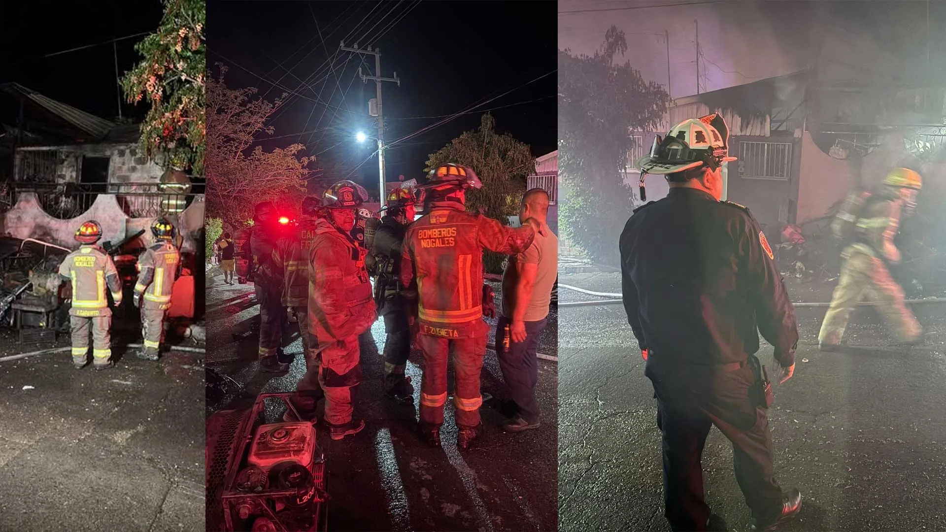 Voraz incendio deja sin hogar a familia en Nuevo Nogales