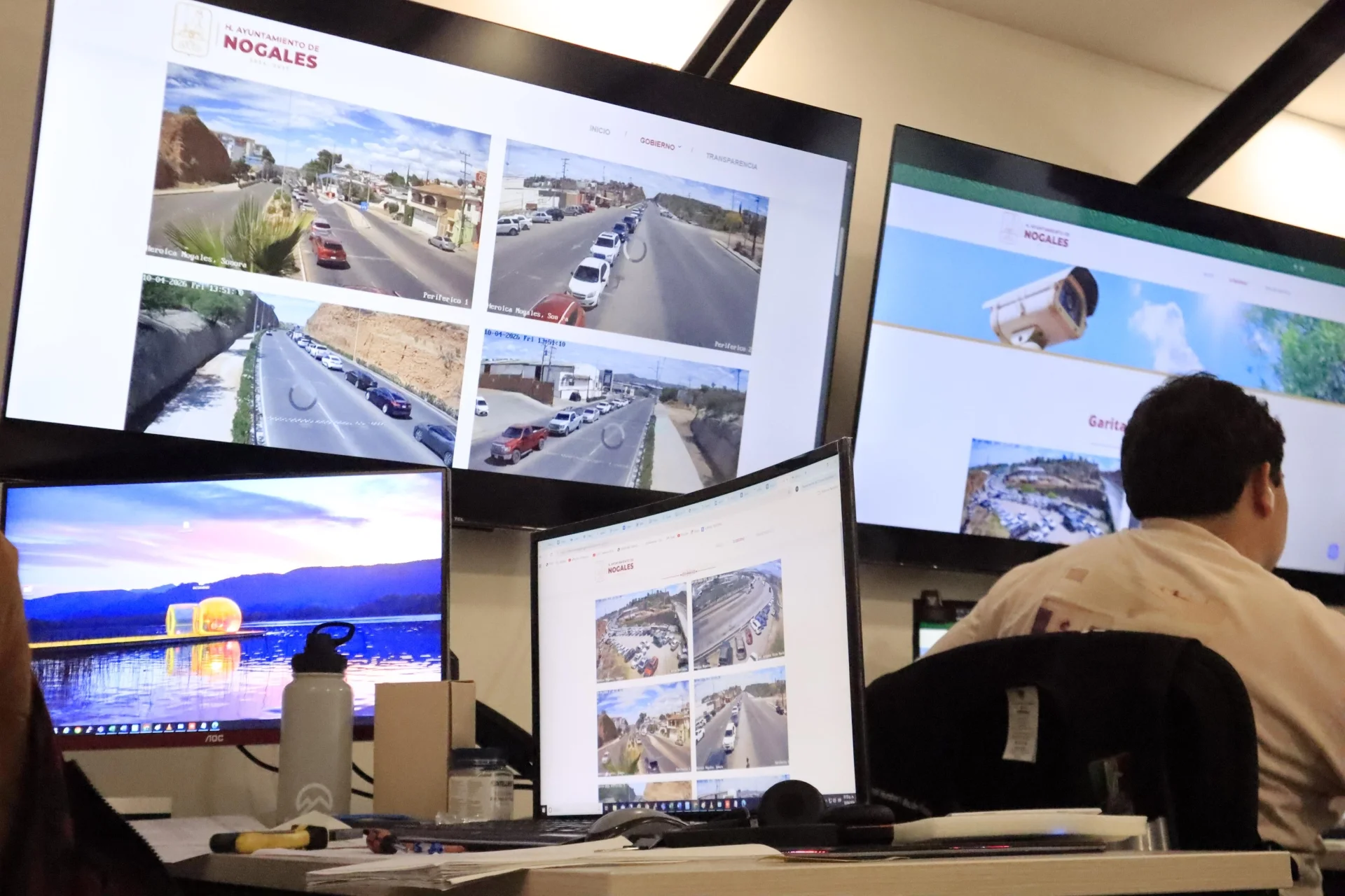 Refuerzan monitoreo en cruce fronterizo con nuevas cámaras públicas