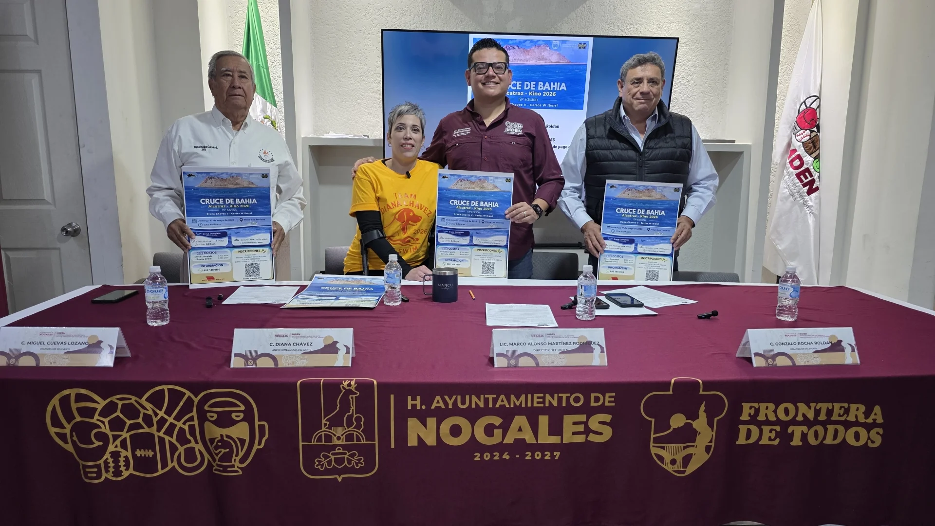 Anuncian cruce internacional en Bahía de Kino con retiro de Diana Chávez