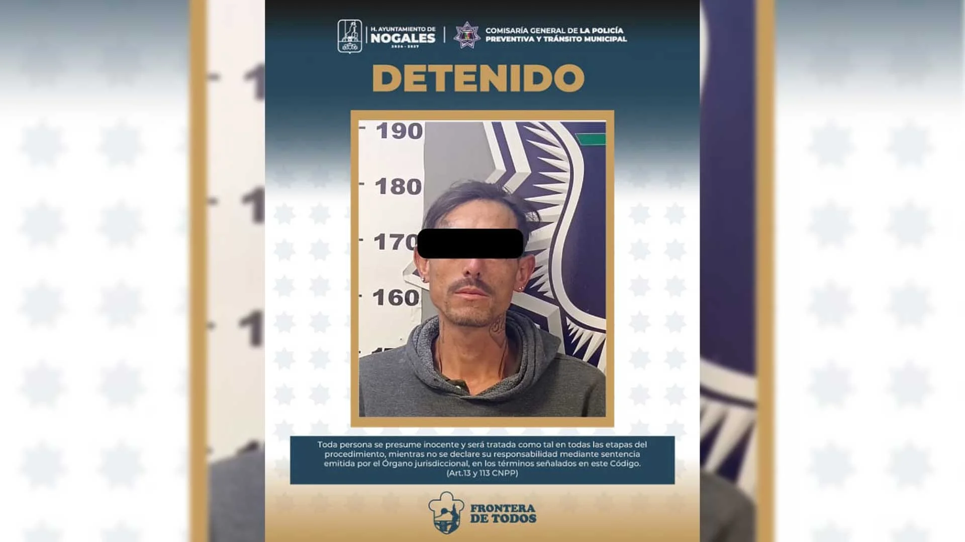 Arrestan a individuo buscado por la justicia tras reporte por alterar el orden público
