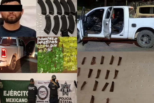 Operativos en Nogales dejan decomiso de droga, municiones y un detenido