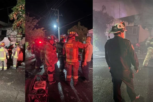Voraz incendio deja sin hogar a familia en Nuevo Nogales