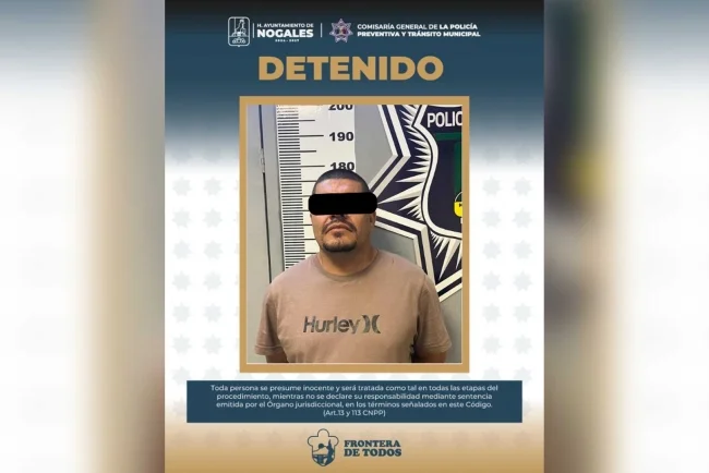 Detienen a hombre por retener y amenazar a su pareja en Nogales