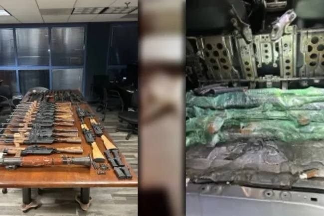 Decomisan armas de alto poder en cruce fronterizo de Nogales