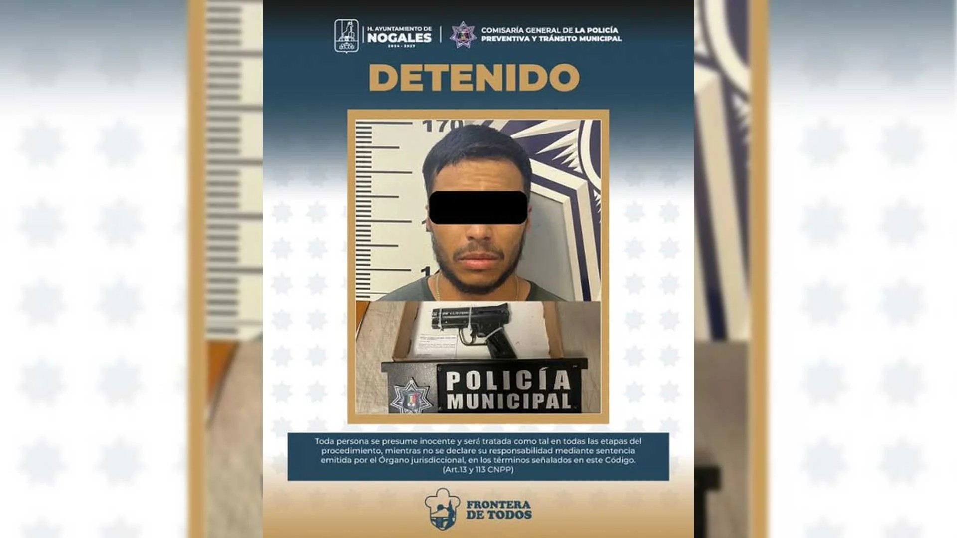 Frustra Policía Municipal robo con pistola réplica en Nogales