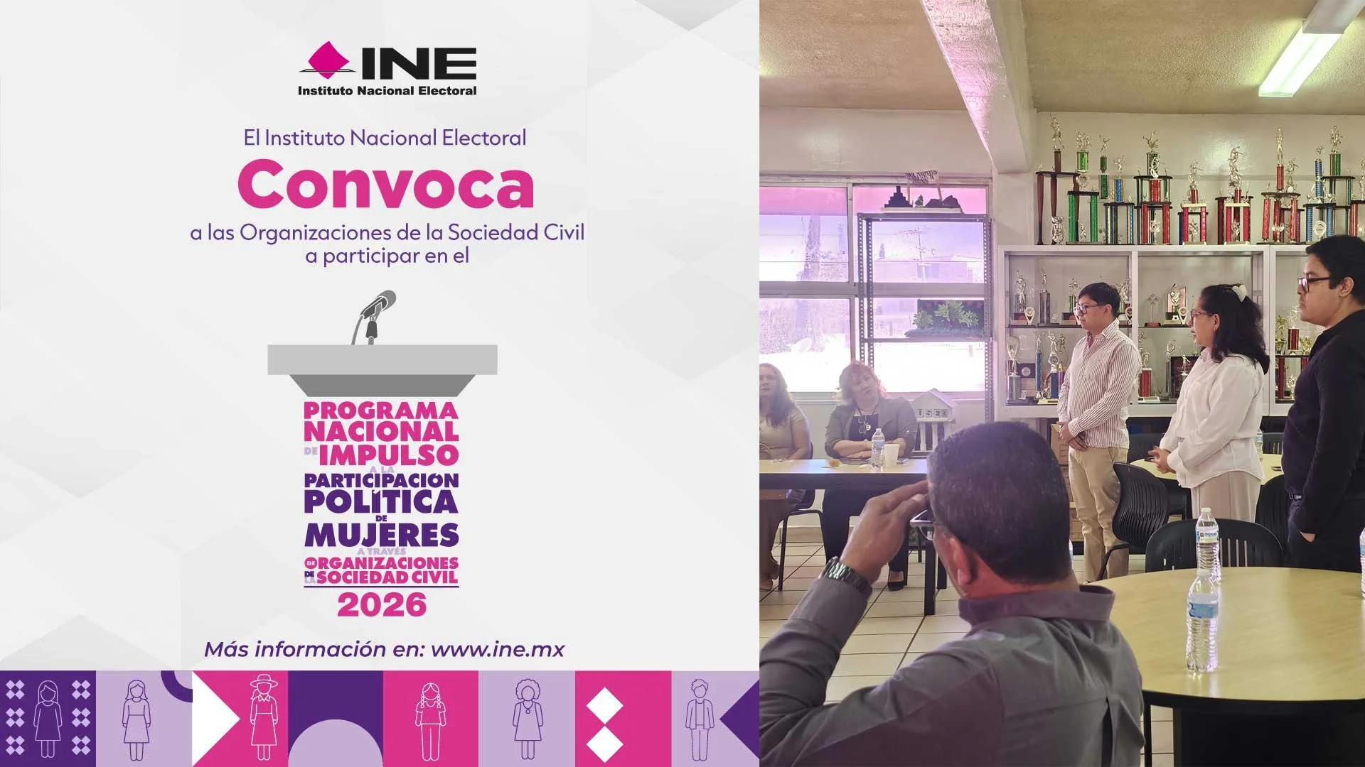 INE financiará proyectos de organizaciones civiles para fortalecer derechos políticos de las mujeres