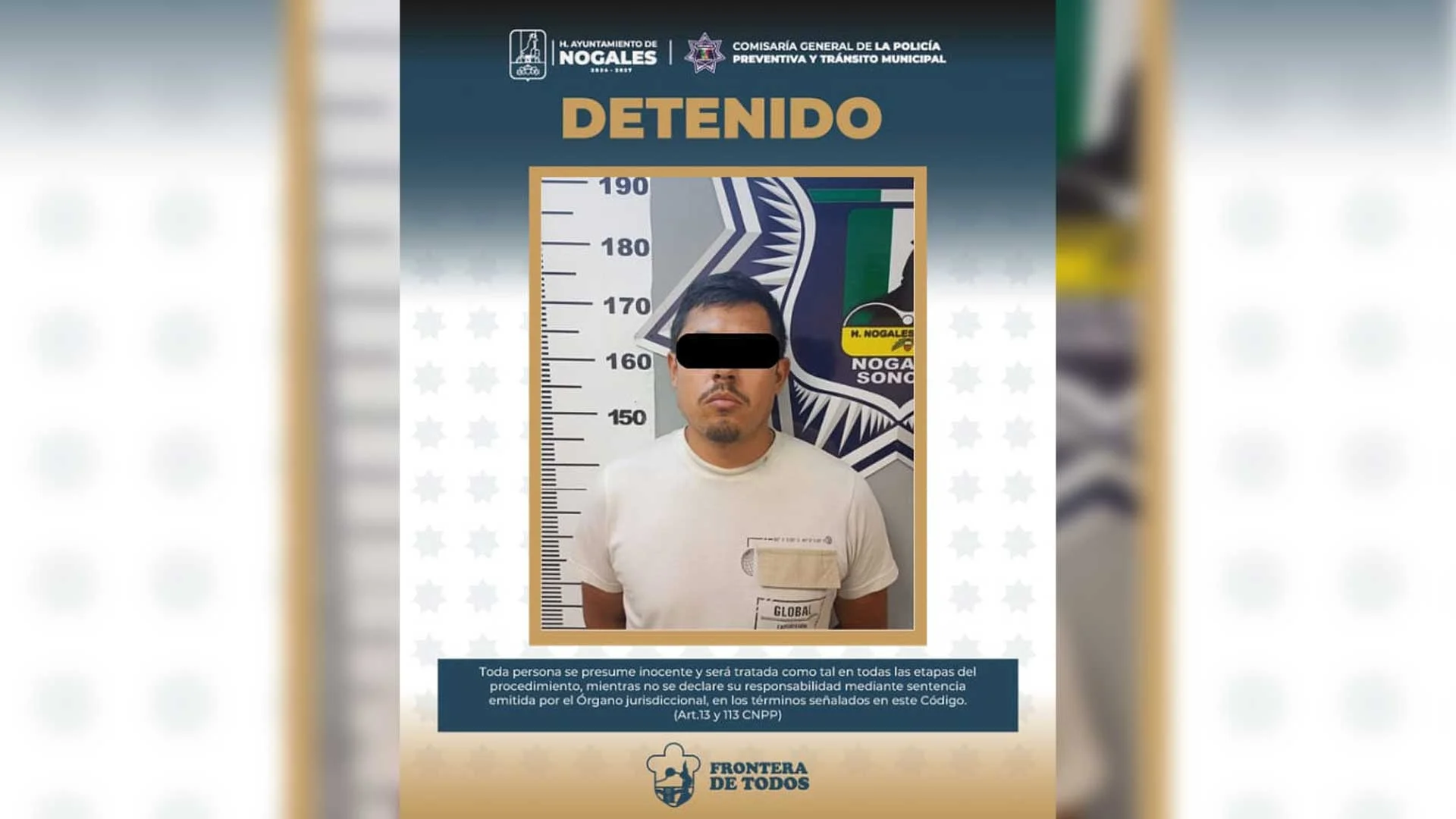 Capturan a sujeto con orden de aprehensión tras caso de violencia familiar
