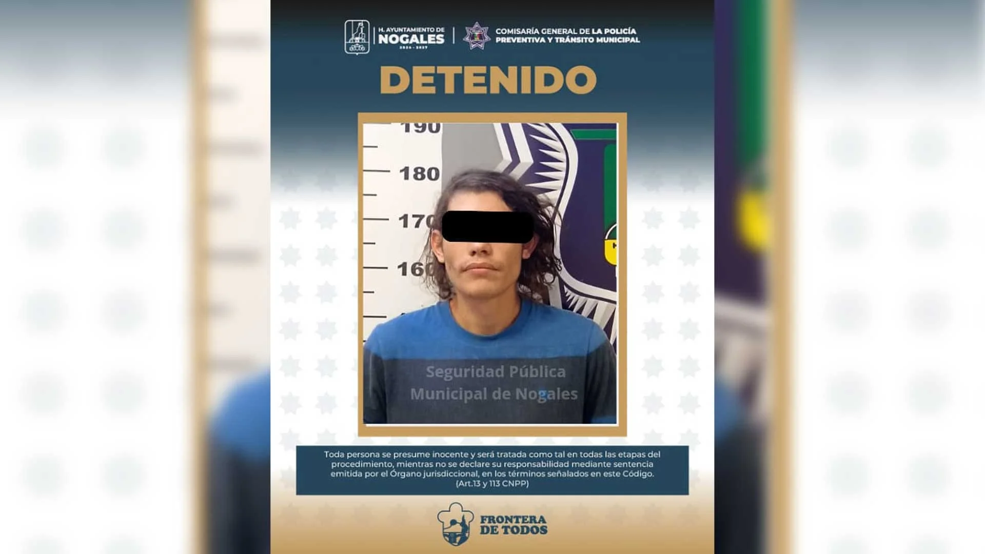 Arrestan a hombre por violencia familiar tras agredir a su novia y empujar a su madre