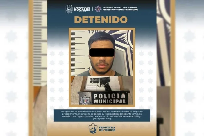 Frustra Policía Municipal robo con pistola réplica en Nogales