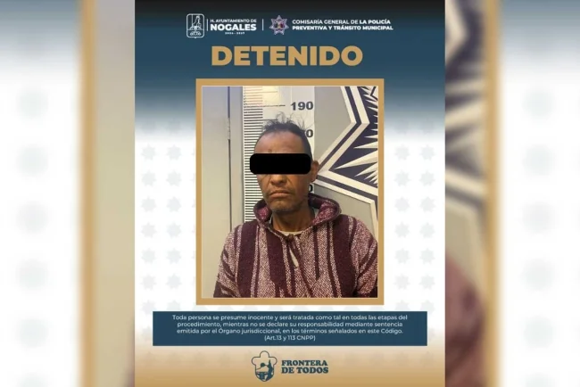 Capturan a prófugo buscado por violencia familiar en calles de Nogales