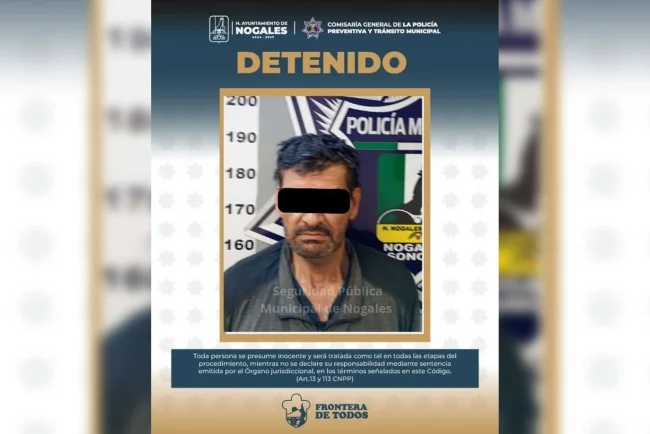 Arrestan a motociclista tras hallarle presunto narcótico en Nogales