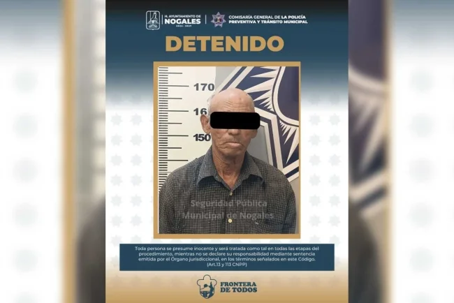 Detienen a sexagenario por violencia familiar y amenazas en Nogales
