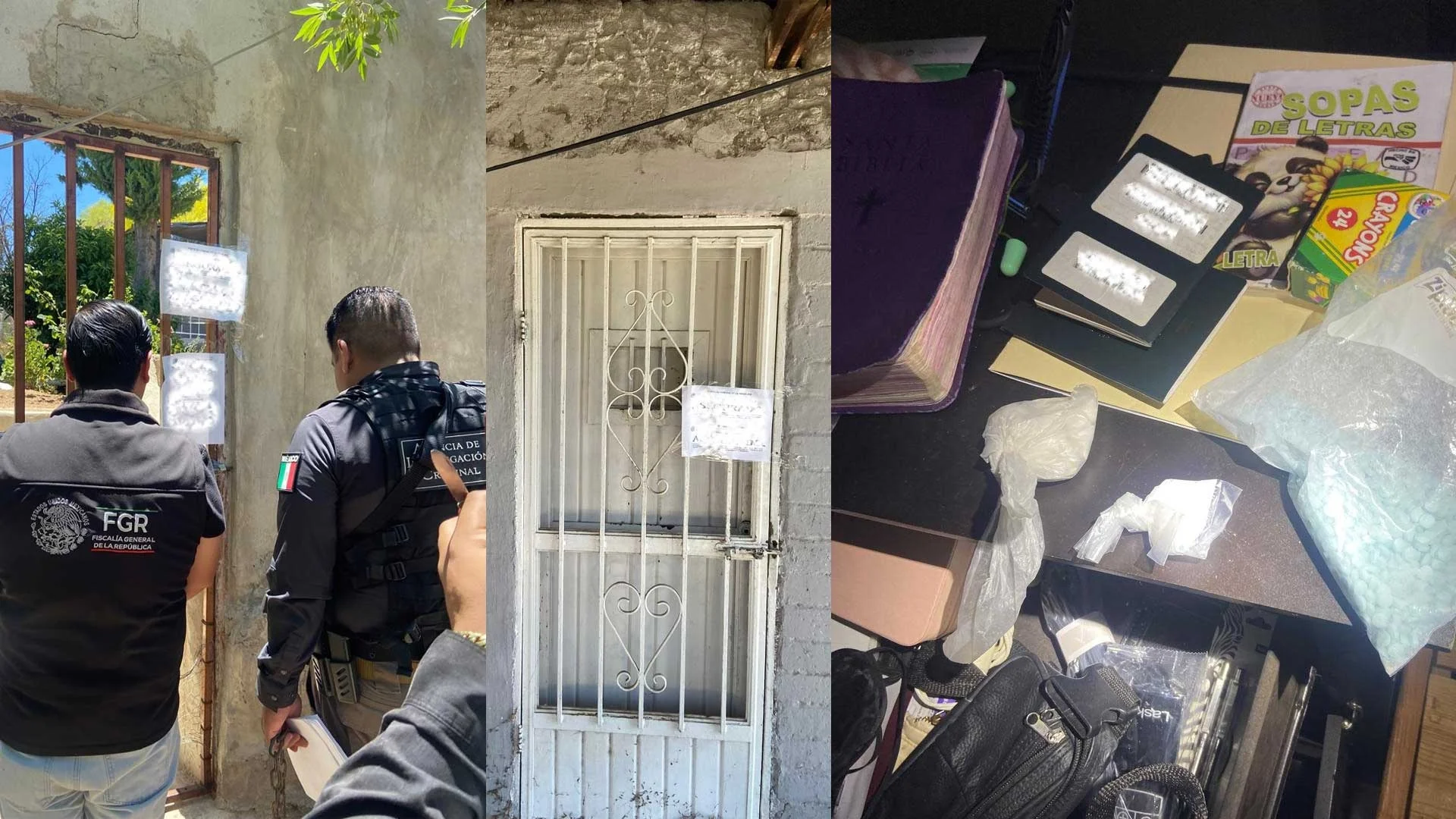 Cateo de la FGR en Nogales deja aseguramiento de fentanilo, metanfetamina y cocaína