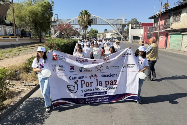 Marcha binacional contra las adicciones en ambos Nogales