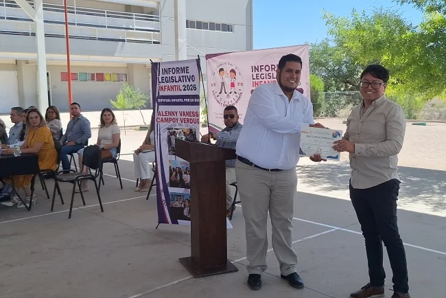 Parlamento infantil fomenta participación ciudadana entre estudiantes de Nogales