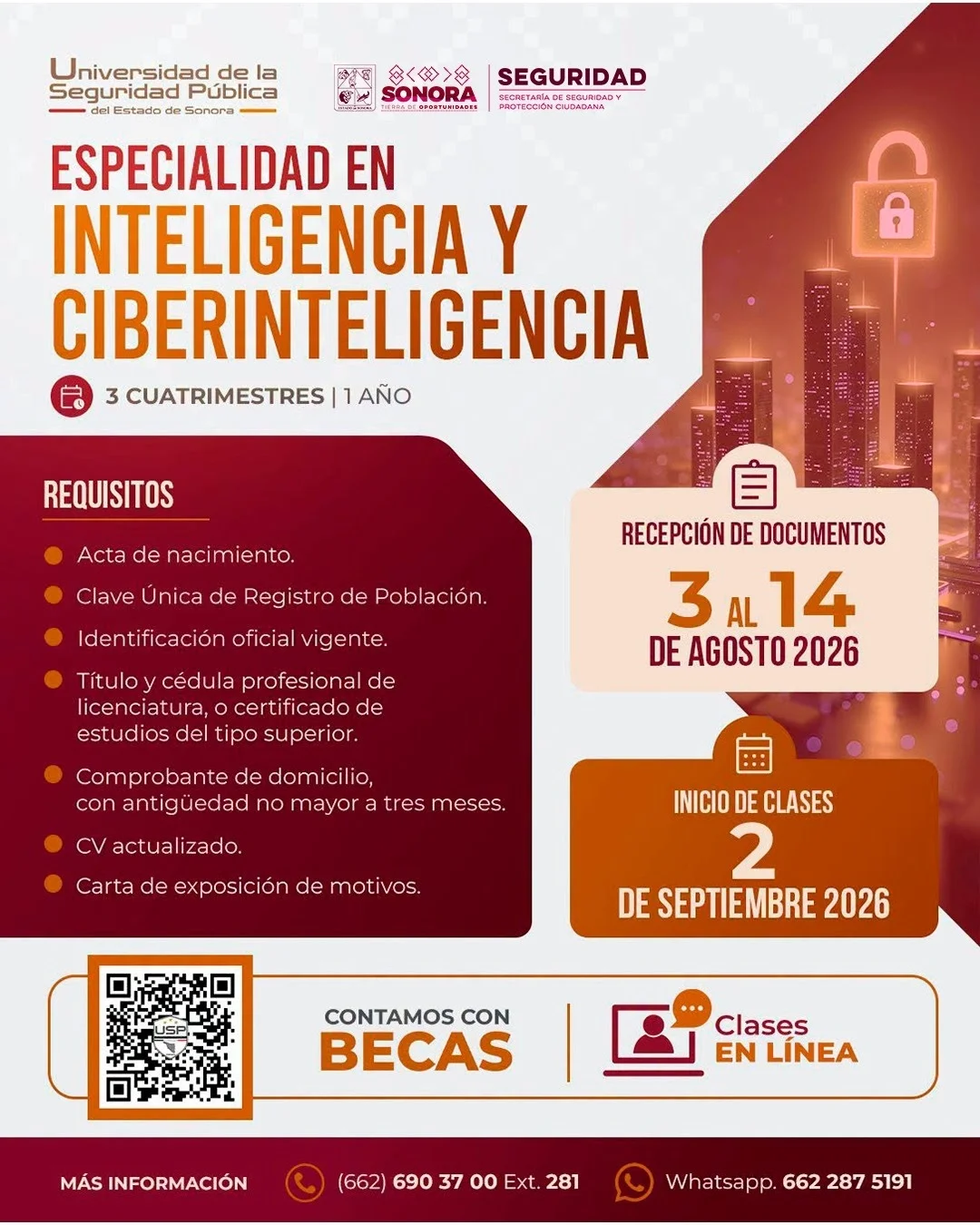 USP Sonora abre convocatoria para maestría en seguridad con especialidad en ciberinteligencia