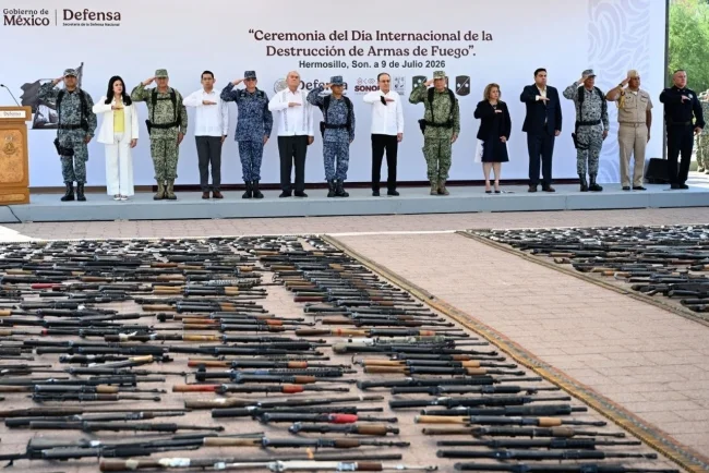 Sonora retira de circulación 919 armas aseguradas en operativos de seguridad