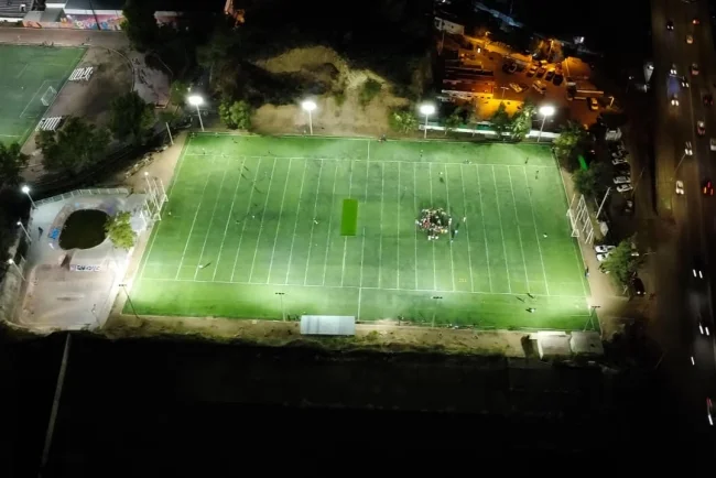 Modernizan alumbrado de espacios deportivos en Nogales con inversión de 1.2 millones de pesos