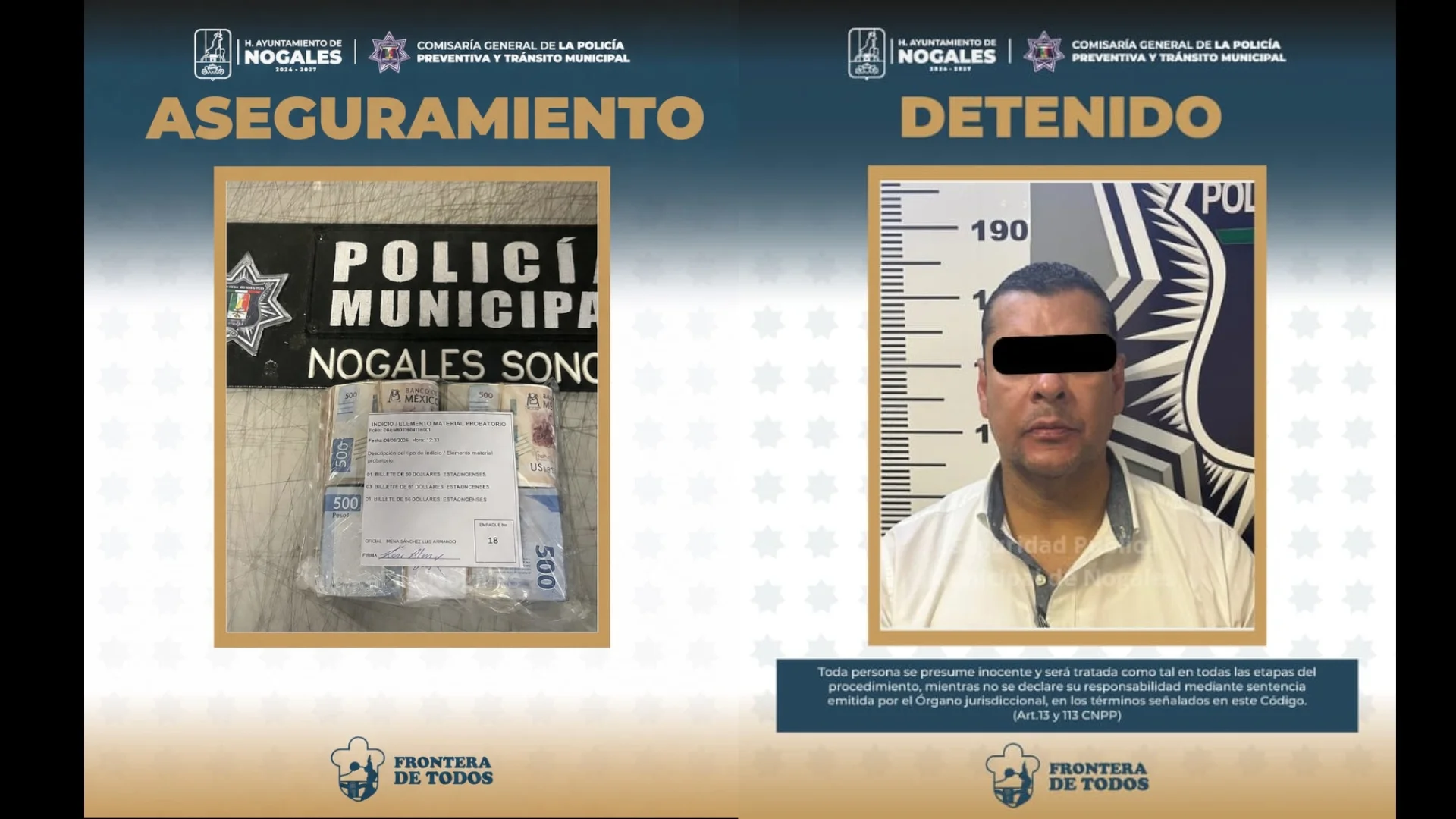 Detienen a hombre tras presunto fraude de 150 mil pesos a mujer de 81 años