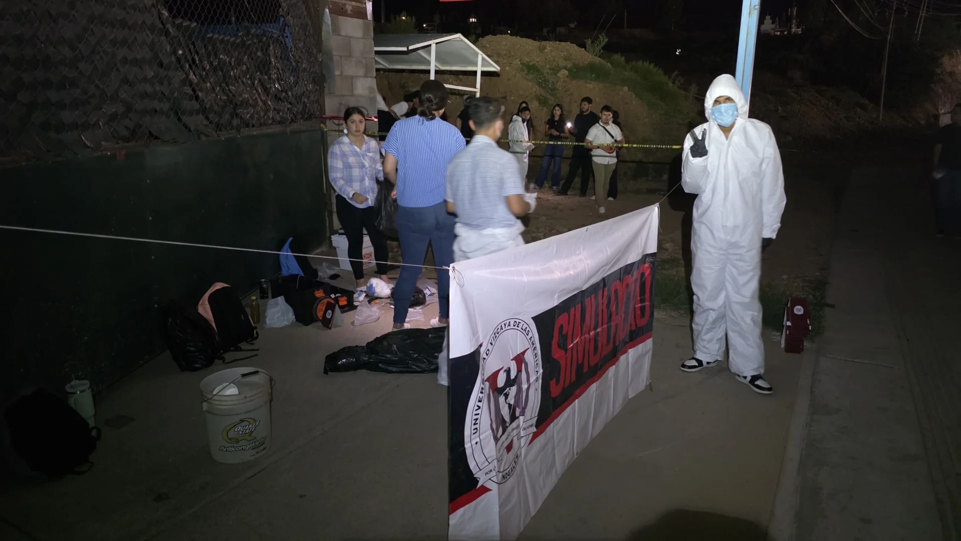 Practican futuros criminólogos procesamiento de escena delictiva en Nogales