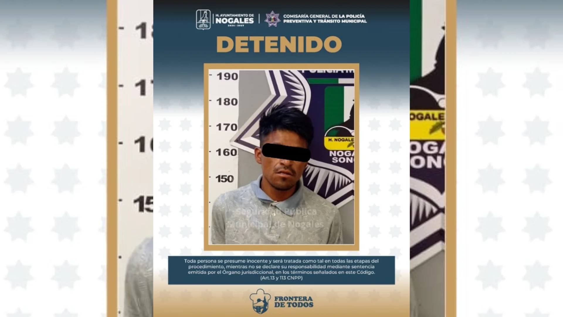 Ignora orden de restricción y es detenido dentro de la casa de sus padres