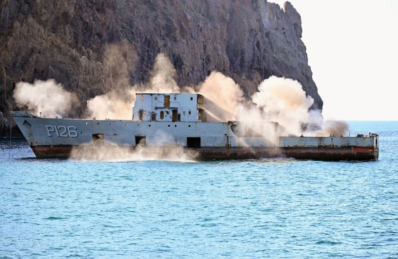 Ex buque ARM Monasterio se convierte en nuevo refugio para la vida marina en Sonora