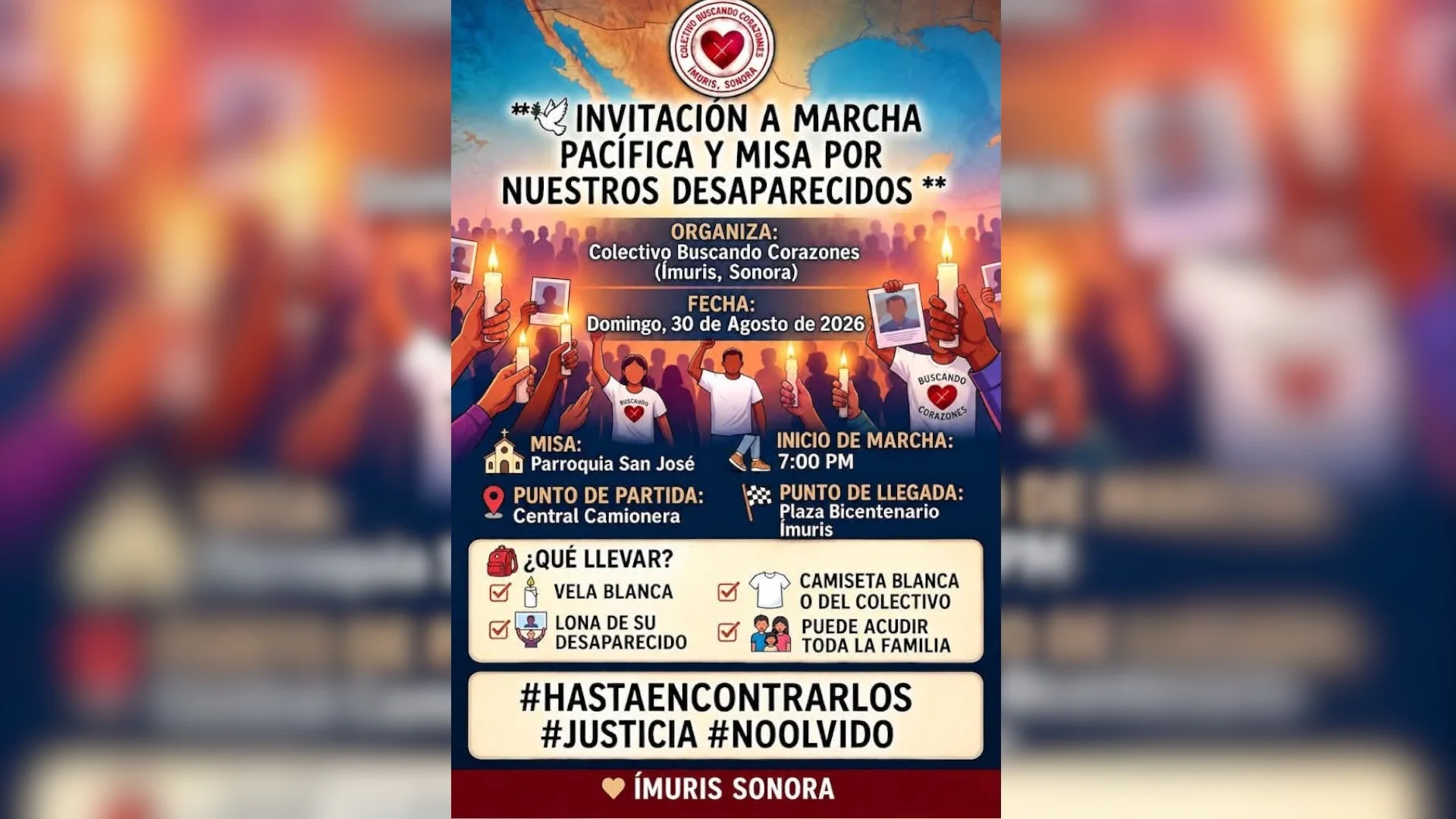 “Que el olvido no sea el destino”: Buscando Corazones prepara jornada por desaparecidos