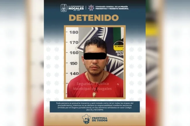 Arrestan a sujeto tras agredir a su padre y atacar físicamente a su hermana en Nogales