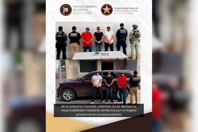 Caen tres hombres con antecedentes criminales durante operativo en Nogales