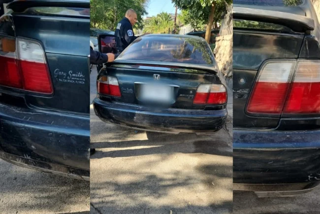Localizan en Fundo Legal automóvil robado y lo entregan a su propietaria