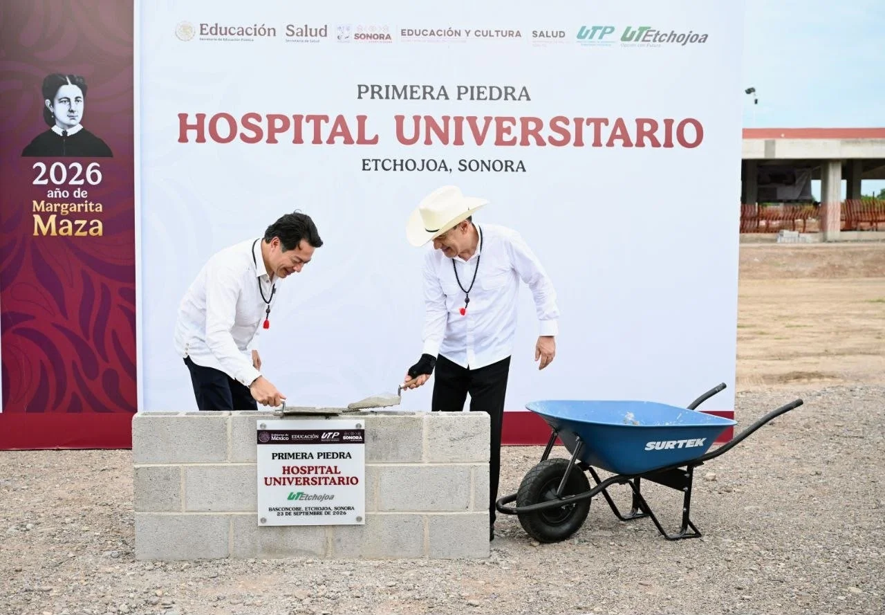 Colocan primera piedra del Hospital Universitario de la UTE en Etchojoa
