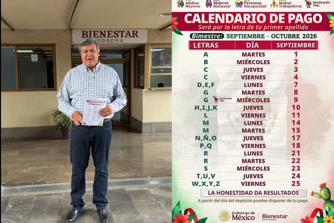 Inician pagos de pensiones del Bienestar en Sonora