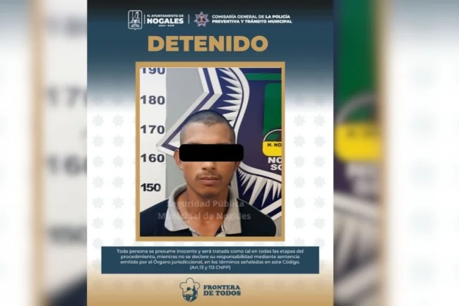 Detienen a joven por presunto robo de cable de Telmex en Nogales