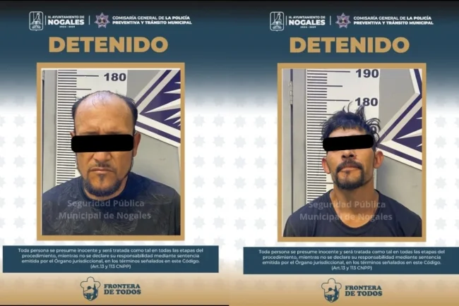 Detienen a dos hombres por presunto robo de cableado de Telmex en Nogales