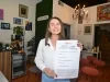 Julia Huerta oficializa su registro para buscar la coordinación municipal de Morena en Nogales