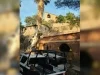 Detienen a conductor tras volcamiento de pick-up que dañó una vivienda