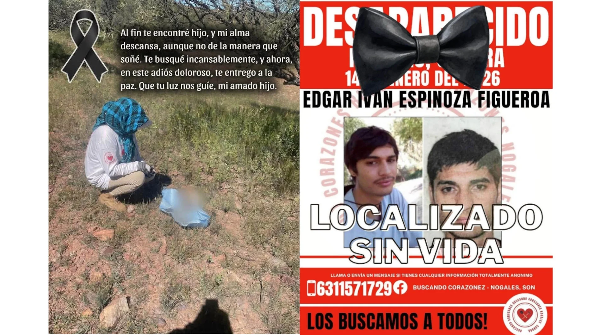 Concluye búsqueda de Edgar Iván Espinoza Figueroa; fue localizado sin vida