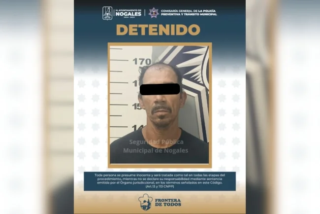 Detienen en Nogales a conductor de vehículo con reporte de robo detectado por cerco carretero