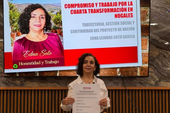 Edna Elinora Soto formaliza registro para la coordinación de la transformación en Nogales