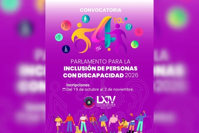 Convoca Congreso de Sonora a participar en Parlamento para la Inclusión 2026