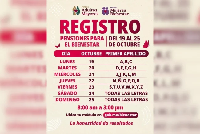 Abren registro para pensiones del Bienestar en Sonora; estos son los requisitos