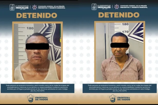 Detienen a dos hombres por presunto robo de cableado en las colonias Granja y Esperanza